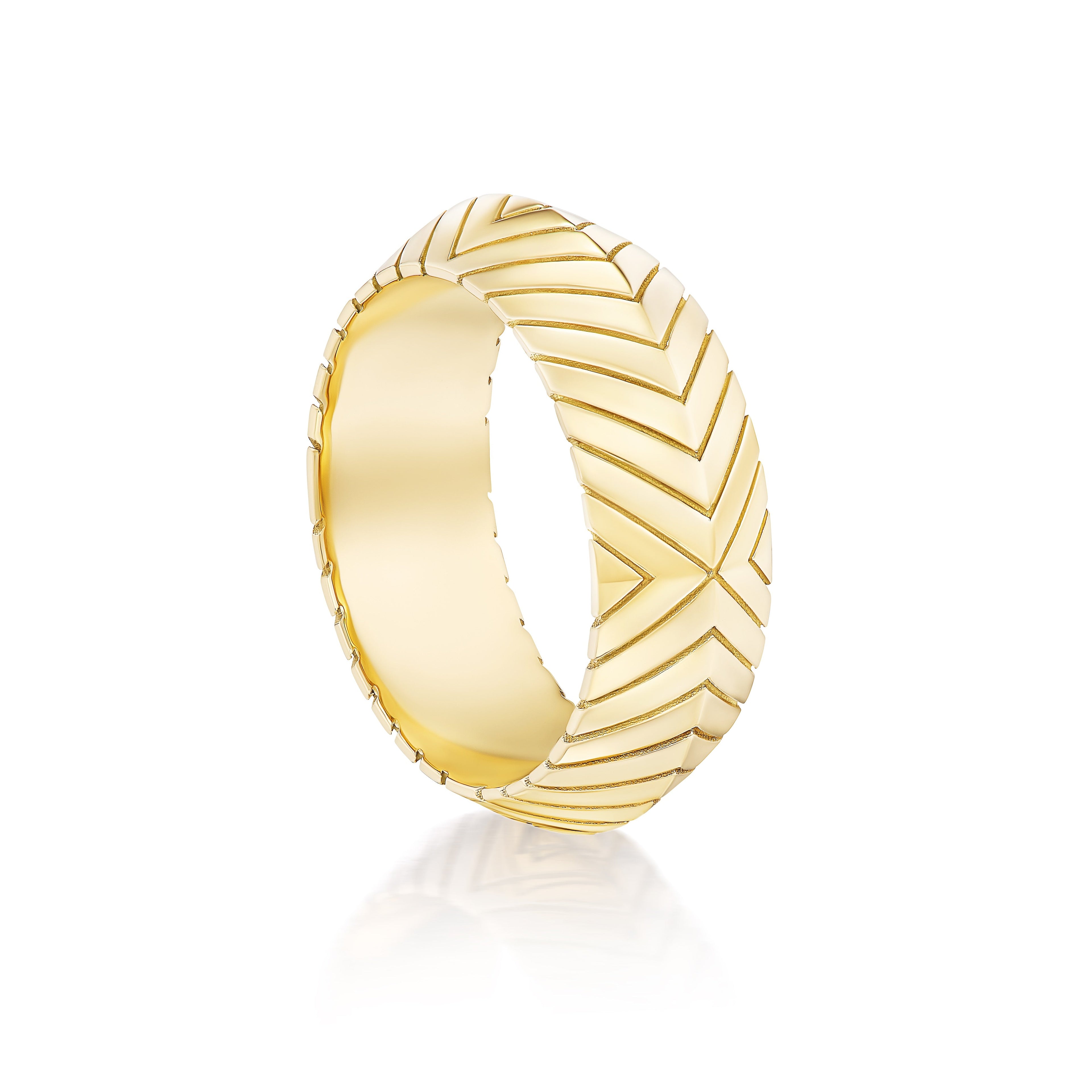 Harwell Godfrey 18k Masego Knife Edge Band Ring  - 7mm