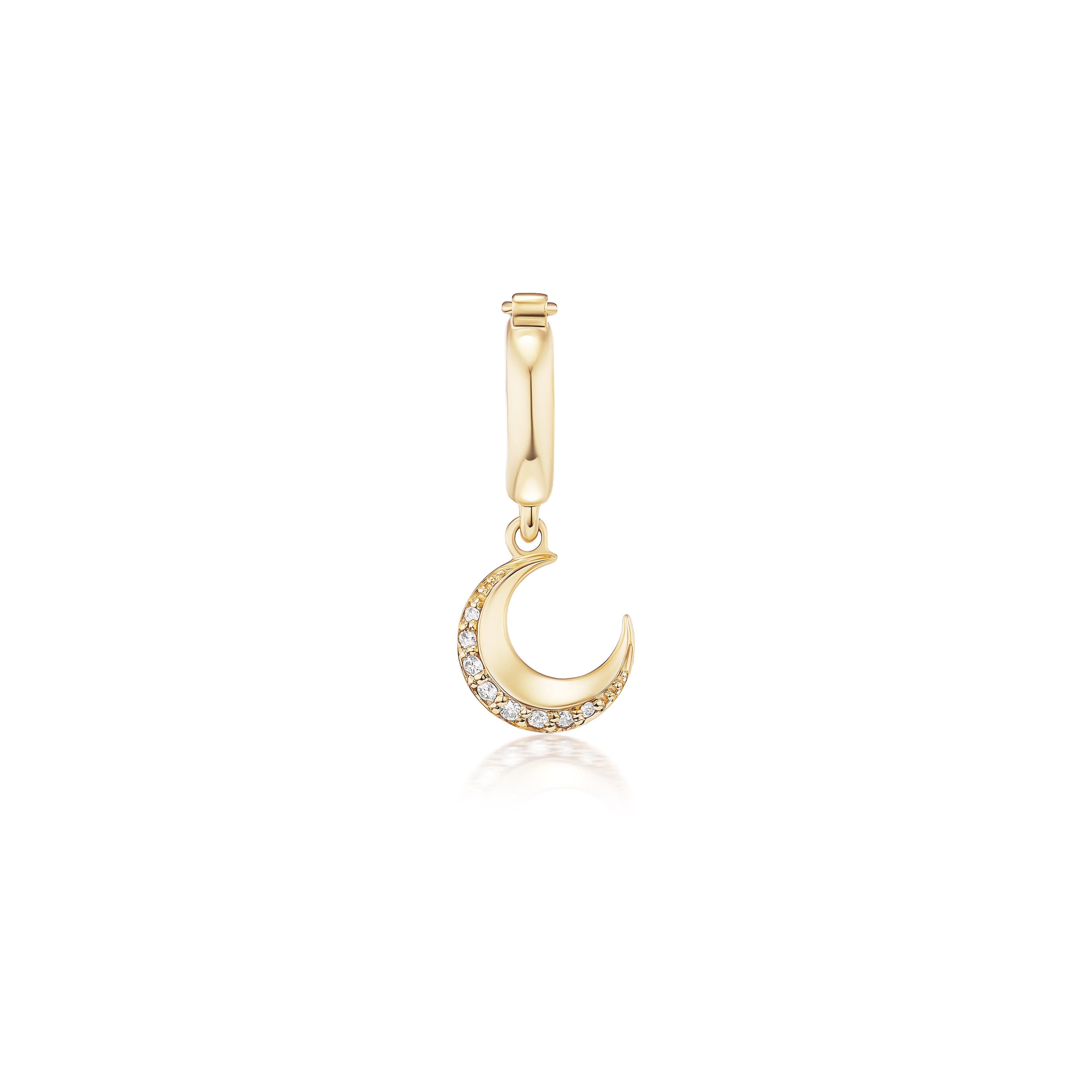 Harwell Godfrey 18k Diamond Tiny Moon Pendant