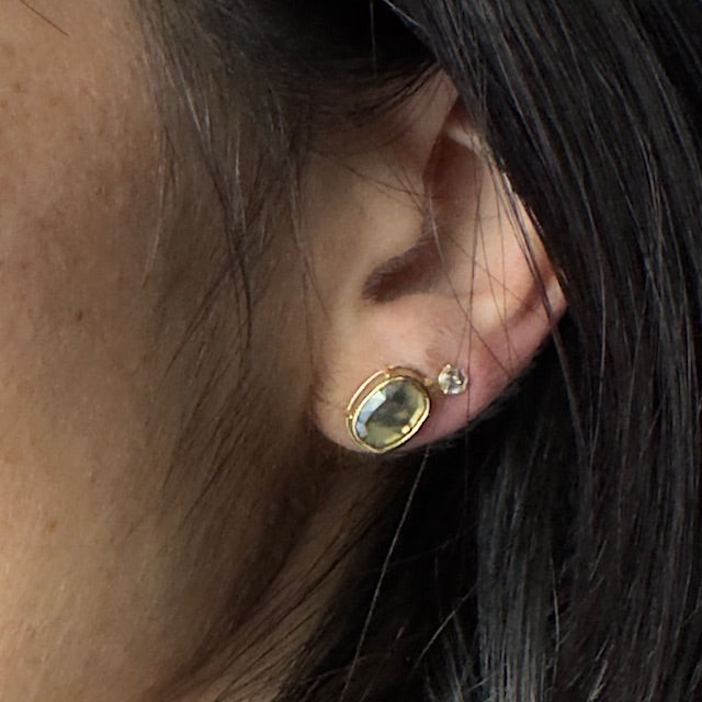 Tura Sugden 18k/22k Diamond Slice Earrings- 2.24ct