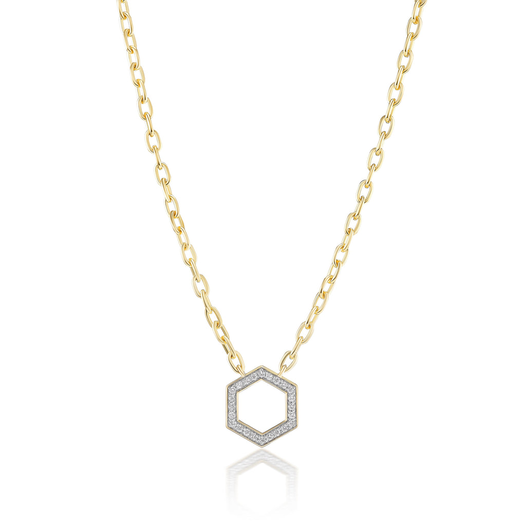 Harwell Godfrey 18k Diamond Mini Hexagon Foundation Cable Chain - 18